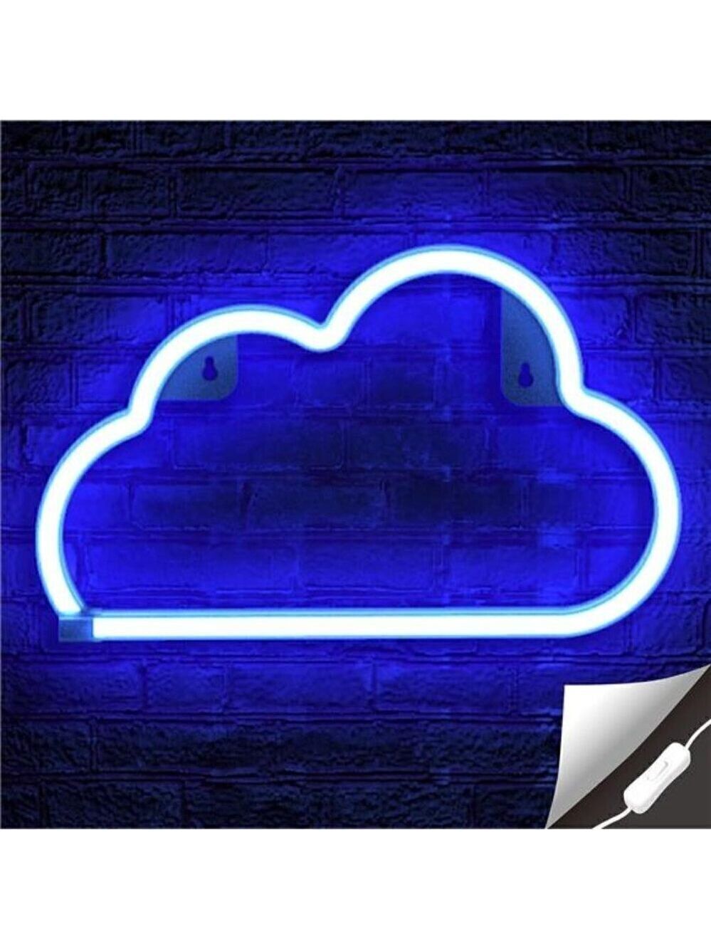 Cloud Neon Sign USB Powered Blue Cloud Neon Light Cloud Led Sign Wall Decor NEW